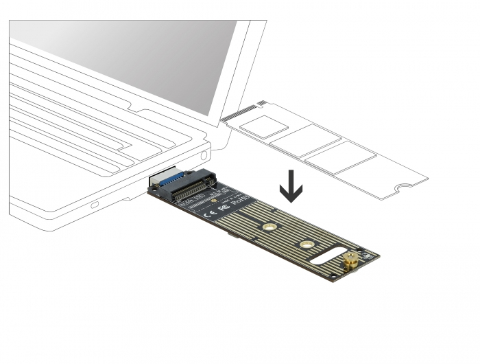 Delock Speicher-Controller - M.2 - M.2 NVMe Card - 10 Gbit/s - USB 3.1 (Gen 2), Ansicht 4