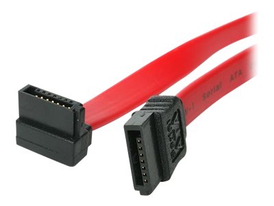 StarTech.com 15cm SATA 3 Kabel gewinkelt - S-ATA III Anschlusskabel bis 6Gb/s - Serial ATA 90° rechts abgewinkelt - Rot - SATA-Kabel - Serial ATA 150/300/600