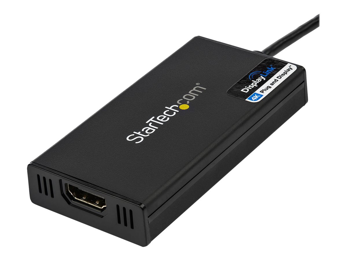 StarTech.com Startech USB 3.0 to HDMI Adapter, 4K 30Hz Ultra HD, DisplayLink Certified, USB Type-A to HDMI Display Adapter Converter for Monitor, External Video & Graphics Card, Mac & Windows - USB to HDMI Adapter (USB32HD4K)