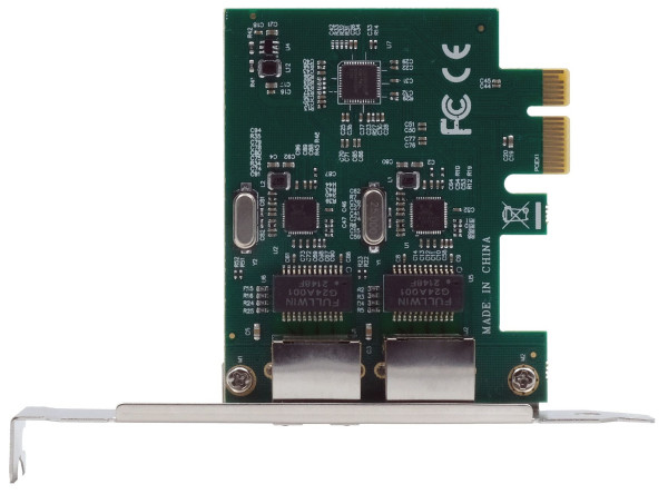 Exsys EX-60102 - Eingebaut - Kabelgebunden - PCI Express - Ethernet - 1000 Mbit/s - Grün - Grau, Ansicht 2