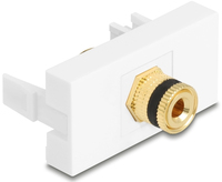 Delock Easy 45 Modul Polklemme zu Gewindebuchse schwarz weiß