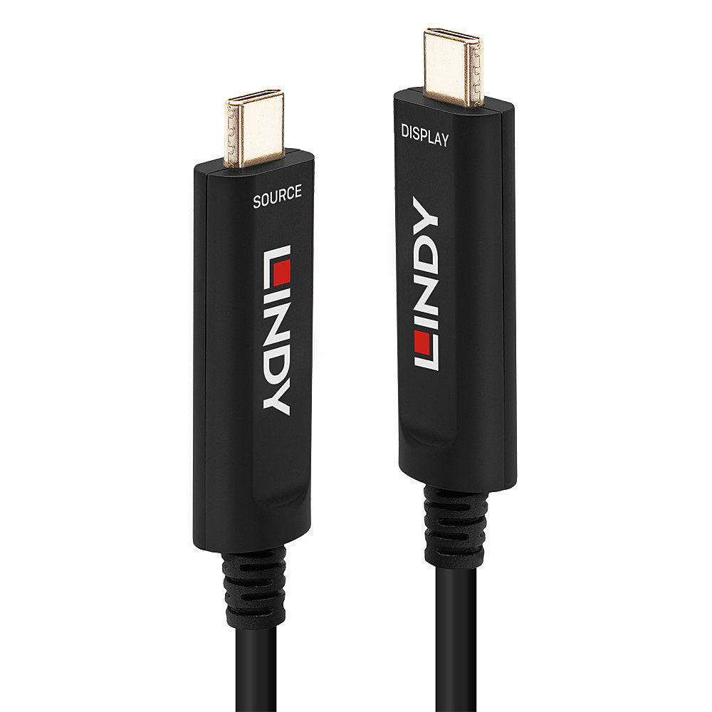 Lindy Fibre Optic Hybrid USB Type C Video Cable - USB-Kabel - 24 pin USB-C (M)