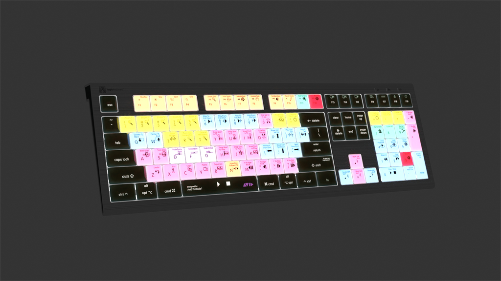 Logickeyboard ASTRA 2 - Volle Größe (100%) - Kabelgebunden - USB - Scherenschalter - Schwarz - TL: Französisch, AZERTY, Ansicht 4