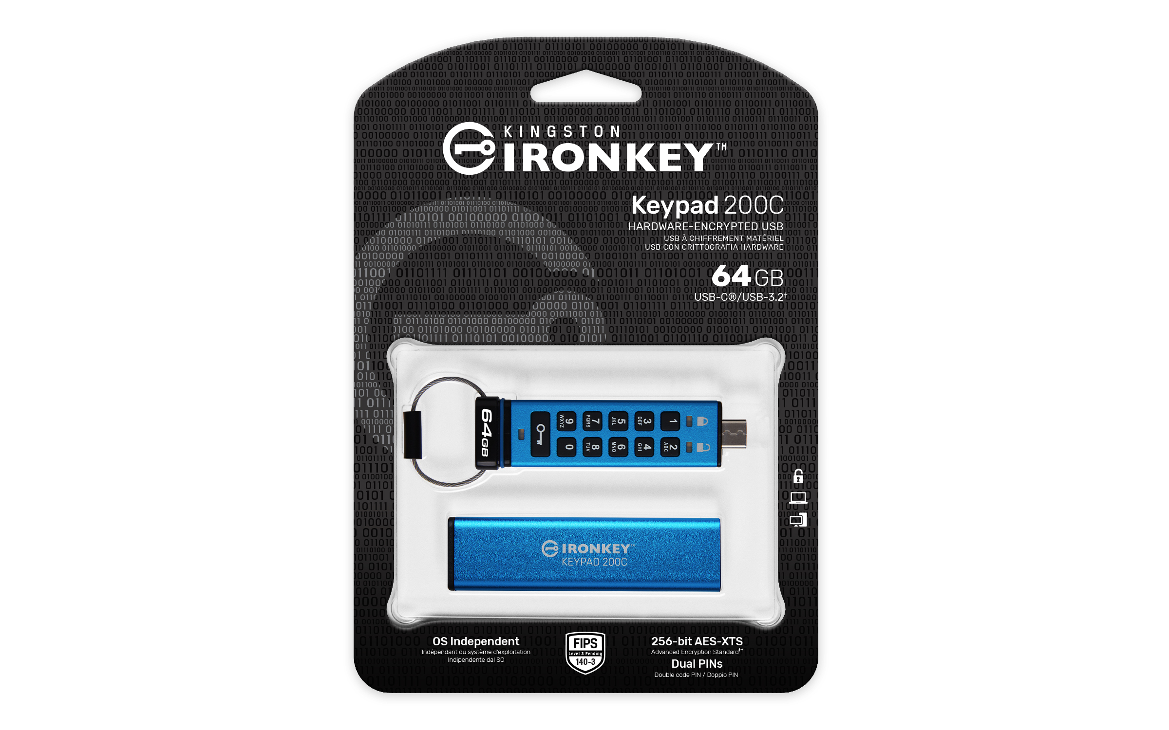 Kingston IronKey Keypad 200C - USB-Flash-Laufwerk, Ansicht 4