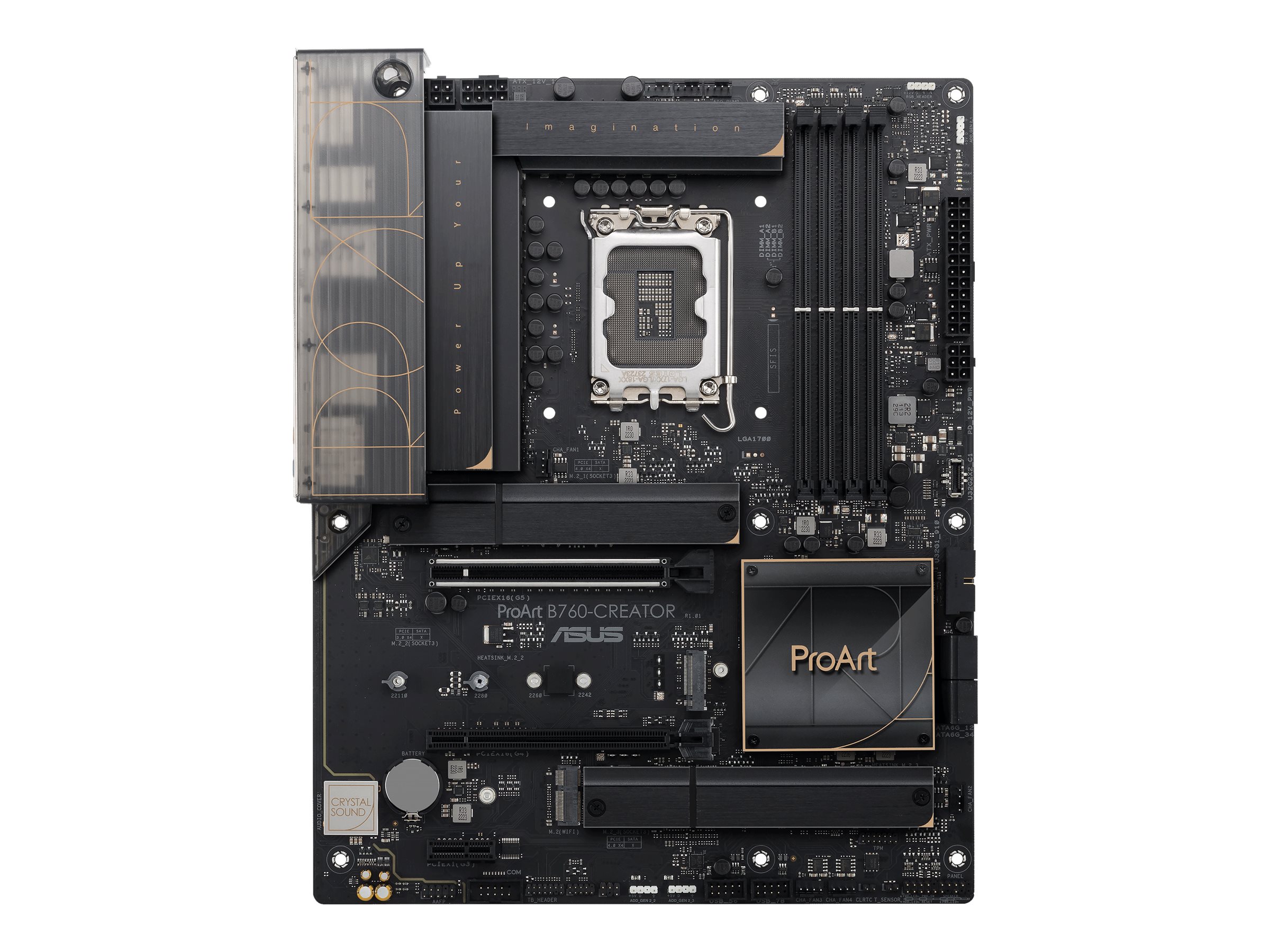 ASUS PROART B760-CREATOR - Motherboard - ATX - LGA1700 Sockel - B760 Chipsatz - USB-C 3.2 Gen 2x2, USB-C 3.2 Gen2, USB 3.2 Gen 1 - Gigabit LAN, 2.5 Gigabit LAN - Onboard-Grafik (CPU erforderlich)