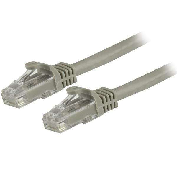 StarTech.com 1,5m CAT6-Kabel - graues CAT6-Patchkabel - Snagless RJ45-Steckverbinder - ETL, 1,5 m, Cat6, U/UTP (UTP), RJ-45, RJ-45, Grau