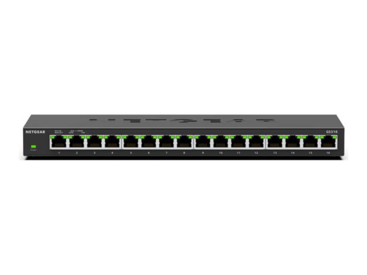 Netgear GS316v3 - Switch - unmanaged - 16 x 10/100/1000