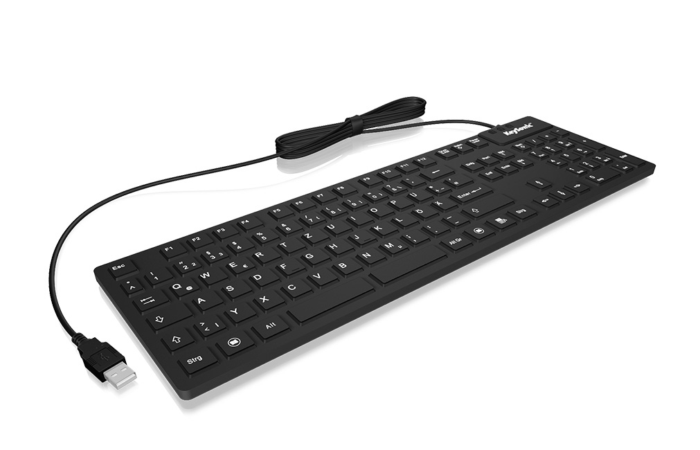 KeySonic KSK-8030 IN - Tastatur - USB - TL: Deutsch, QWERTZ, Ansicht 3