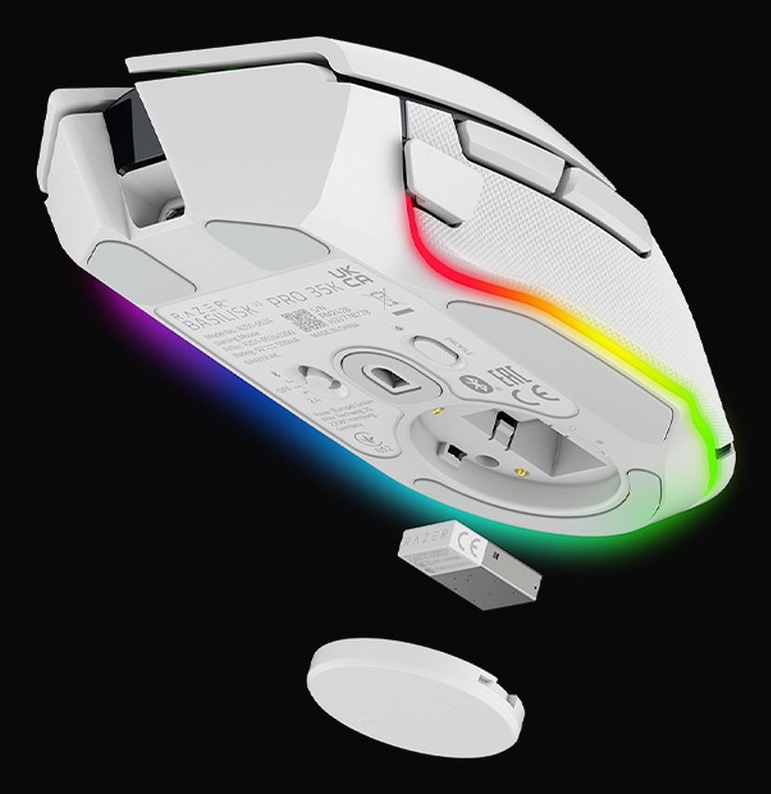 Razer Basilisk V3 pro 35K - Maus - ergonomisch - Für Rechtshänder - optisch - 11 Tasten - kabellos, kabelgebunden, Ansicht 4