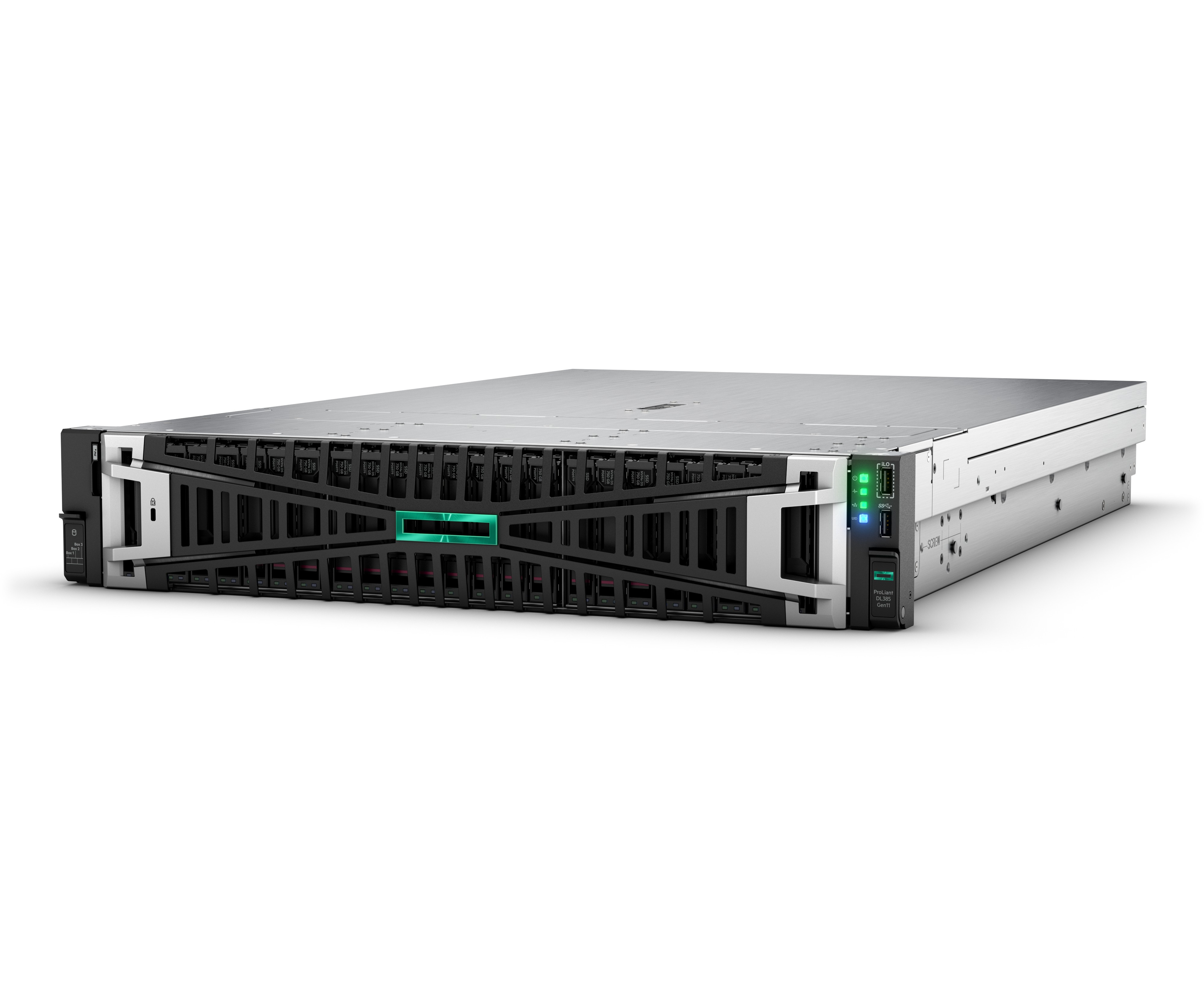 HPE ProLiant DL385 Gen11 - Server - Rack-Montage - 2U - zweiweg - 1 x EPYC 9124 / 3 GHz - RAM 64 GB - SATA/SAS/NVMe, Ansicht 4