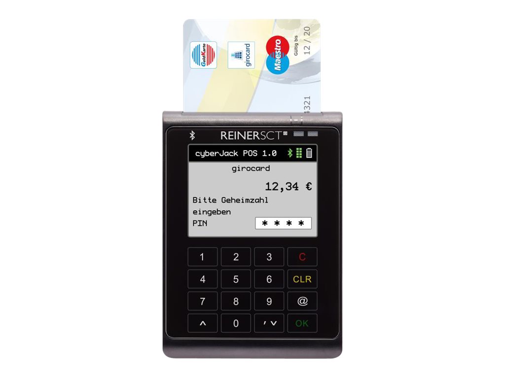 ReinerSCT cyberJack POS - SmartCard-Leser - Bluetooth 4.0 LE - Schwarz, Gelb