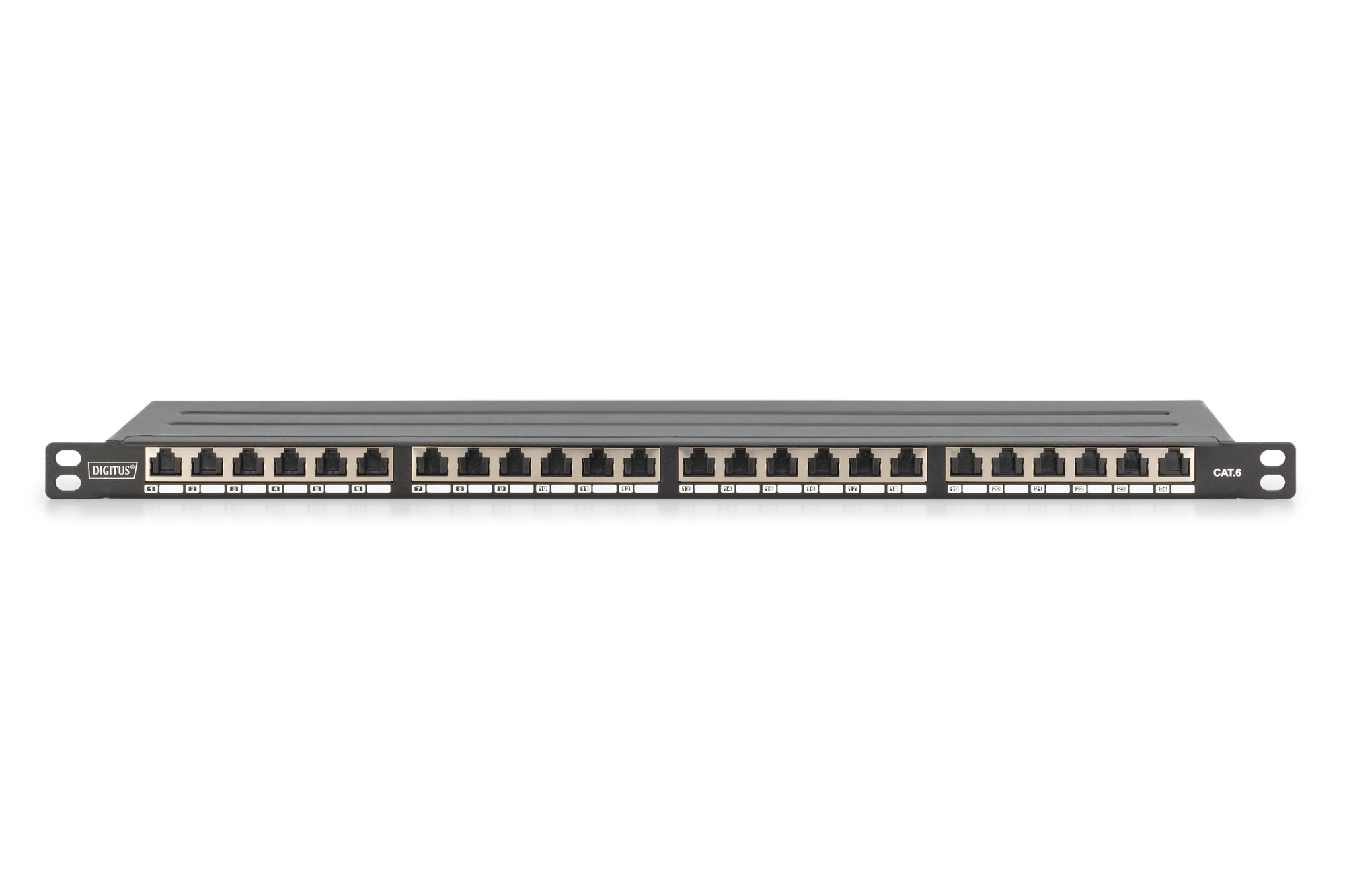 DIGITUS CAT 6, Klasse E High Density Patch Panel, geschirmt, schwarz, Ansicht 3