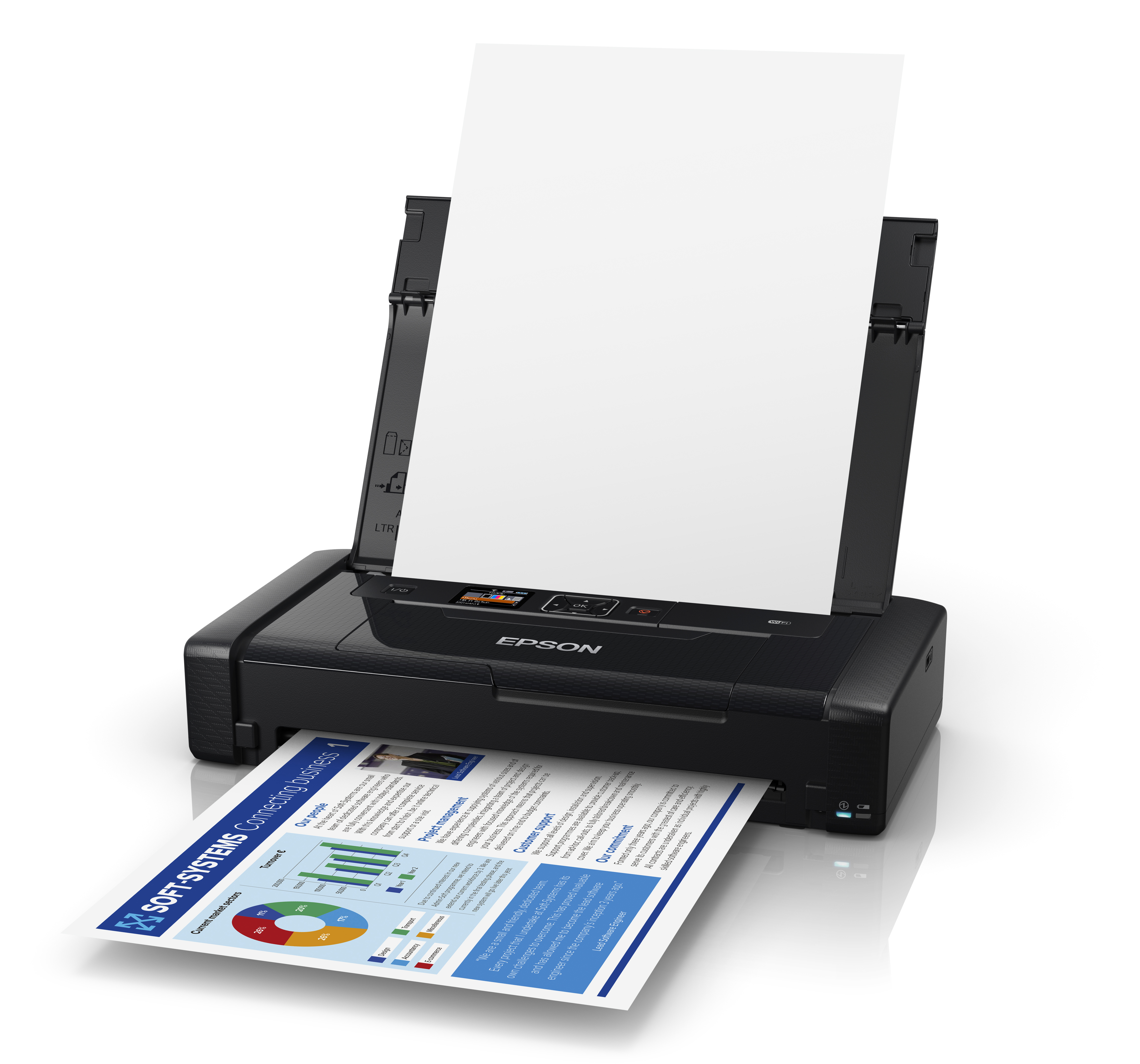 Epson WorkForce WF-110W - Drucker - Farbe - Tintenstrahl - A4 - 5760 x 1440 dpi - bis zu 7 Seiten/Min. (einfarbig)/, Ansicht 2