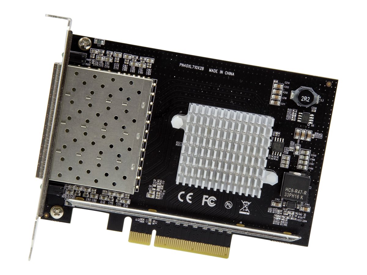 StarTech.com Quad Port 10G SFP+ Netzwerkkarte - Intel XL710 Open SFP+ Converged Adapter - PCIe 10 Gigabit Ethernet Server NIC - 10GbE LWL LAN Karte - Dell PowerEdge HPE ProLiant (PEX10GSFP4I)