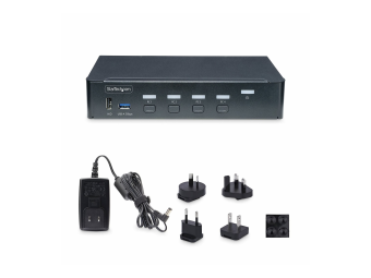 StarTech.com 4-Port DisplayPort KVM Switch 4K 60Hz TAA Compliant
