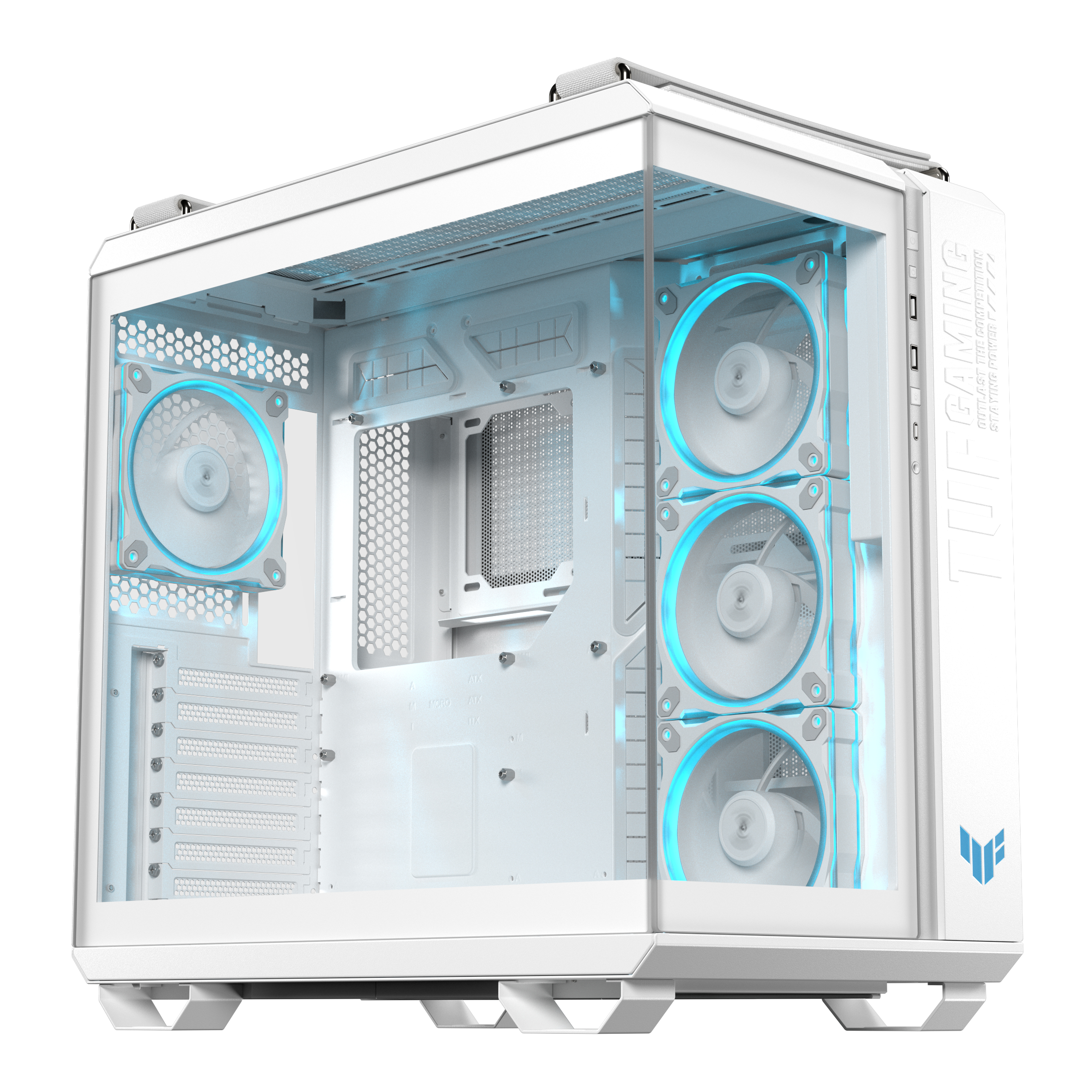 ASUS TUF Gaming GT502 Horizon - Mid tower Gaming - ATX - Seitenteil mit Fenster (gehärtetes Glas), Ansicht 4