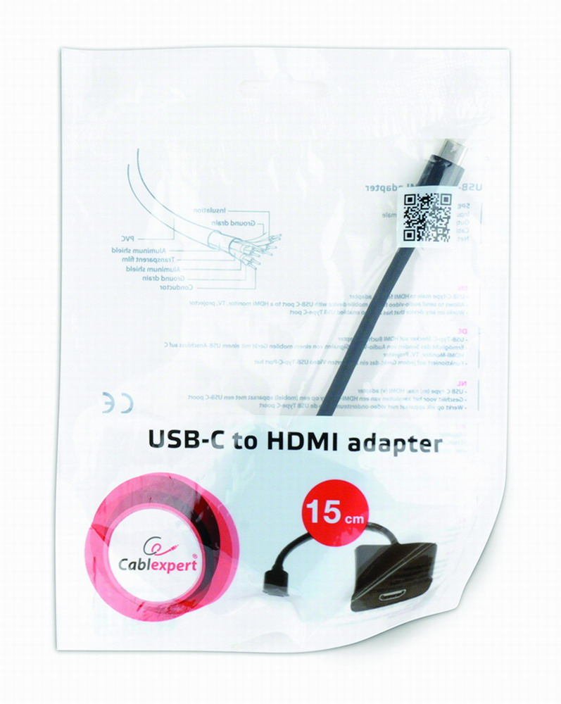 Gembird Cablexpert A-CM-HDMIF-01 - Videoadapter - 24 pin USB-C männlich zu HDMI weiblich, Ansicht 3