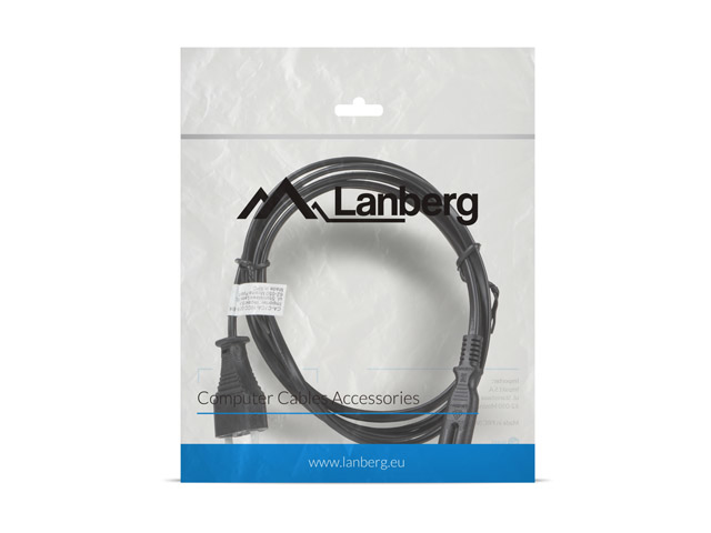 Lanberg CA-C7CA-10CC-0018-BK - 1,8 m - C7-Koppler - CEE7/16 - Schwarz, Ansicht 2