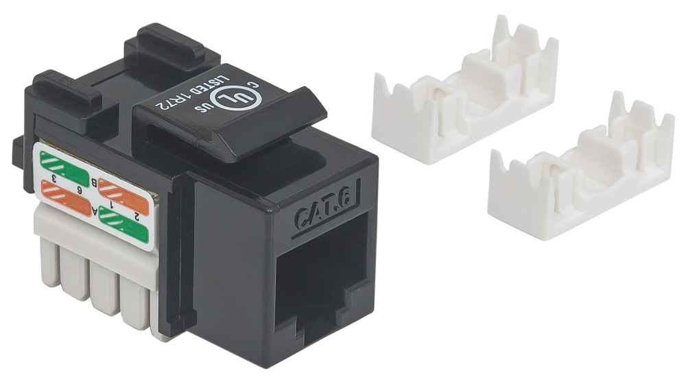 Intellinet Cat6 Modularbuchse, UTP, Keystone Jack, schwarz, benötigt LSA-Auflegewerkzeug, Ansicht 3