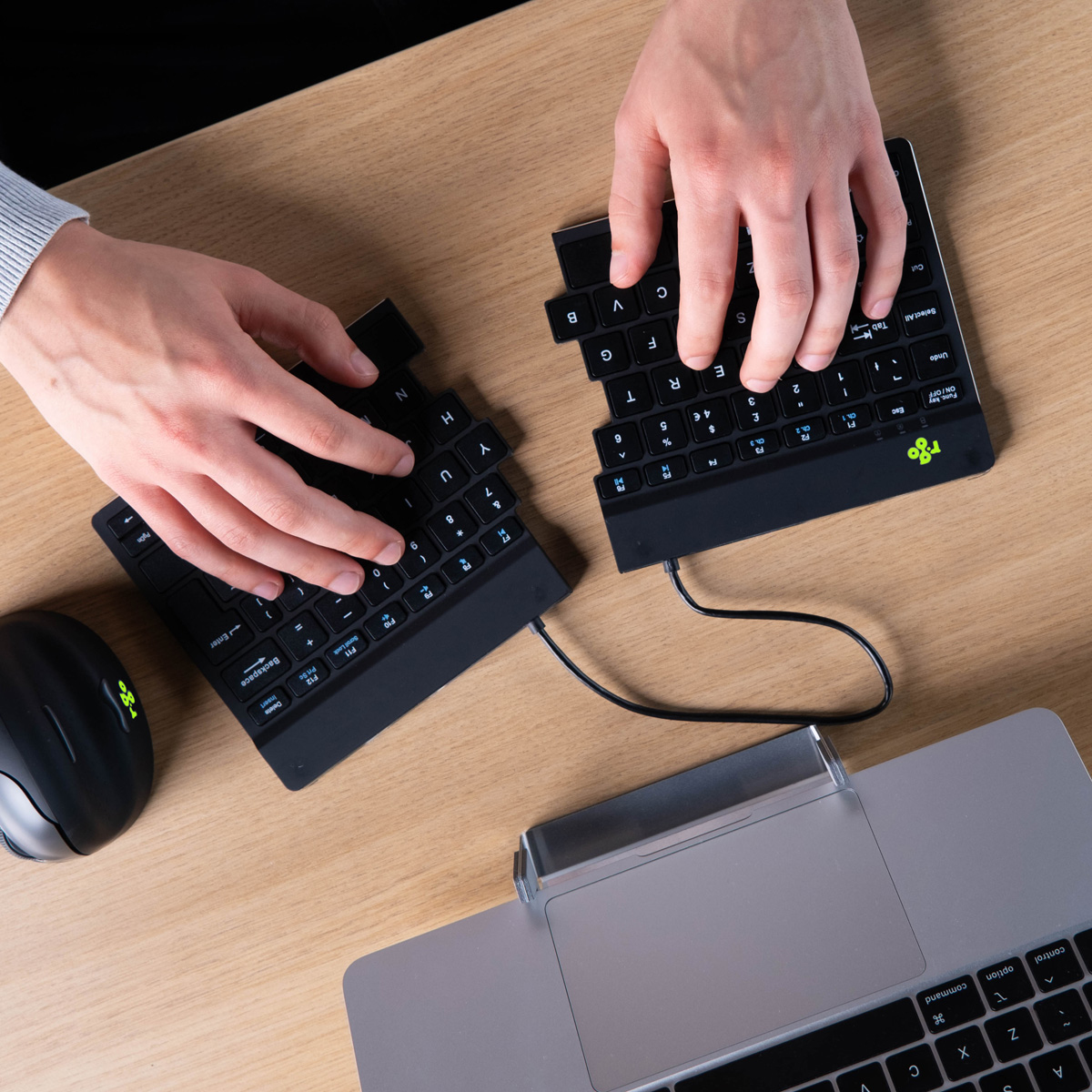 R-Go Ergonomische Tastatur Split break - Tastatur - TL: Deutsch, QWERTZ - Schwarz, Ansicht 2