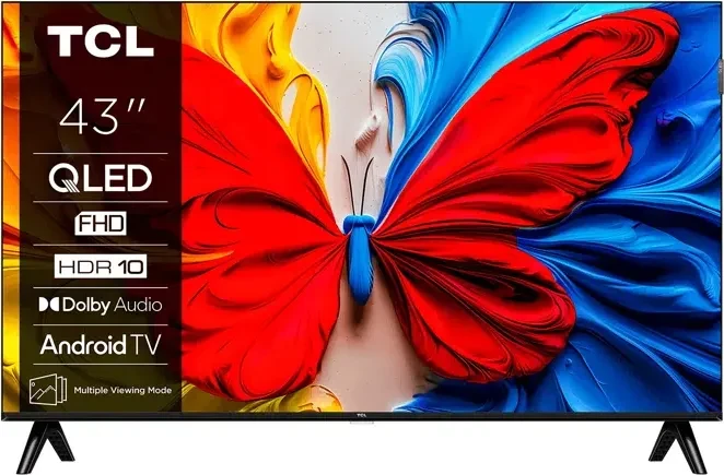 TCL V5C Series 43V5C 43" QLED Full HD Smart TV Brushed Metal