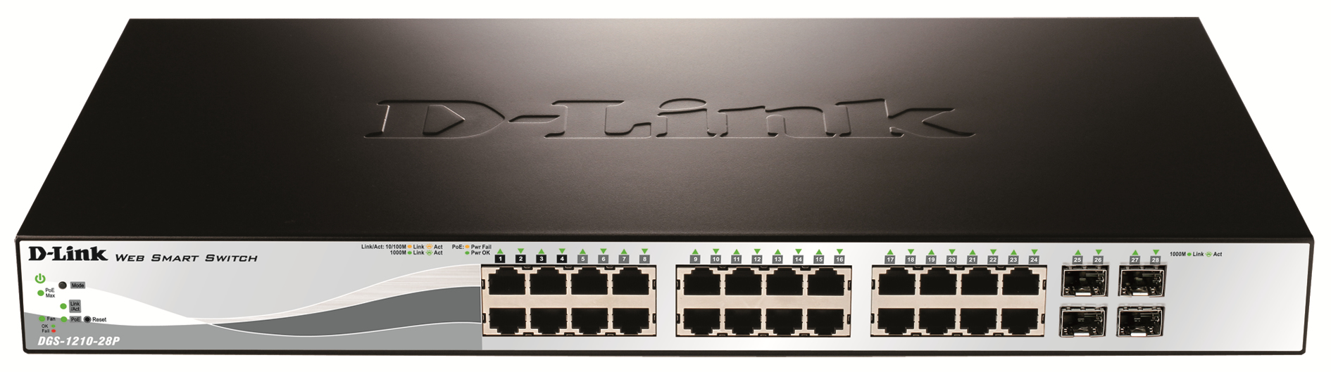 D-Link PoE Switch DGS-1210-28P 28 Port - Switch - Glasfaser (LWL), Ansicht 4
