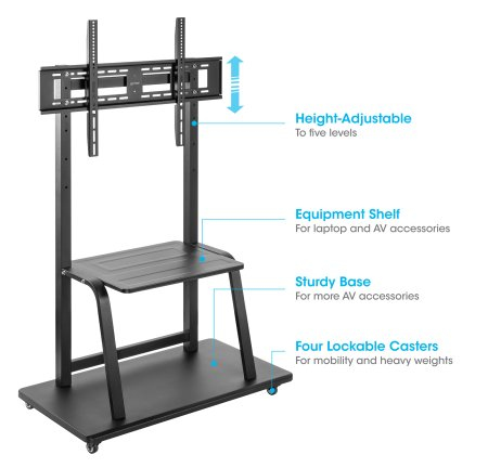 IC Intracom Manhattan - Wagen - für flat panel / AV System / notebook - ultra heavy-duty, height-adjustable, Ansicht 2
