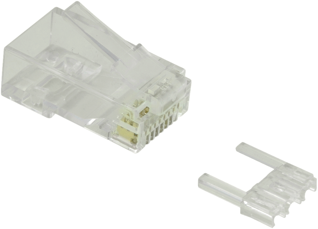 VALUE Netzwerkanschluss - RJ-45 (M) - ungeschirmt - CAT 6e - durchsichtig (Packung mit 10), Ansicht 2