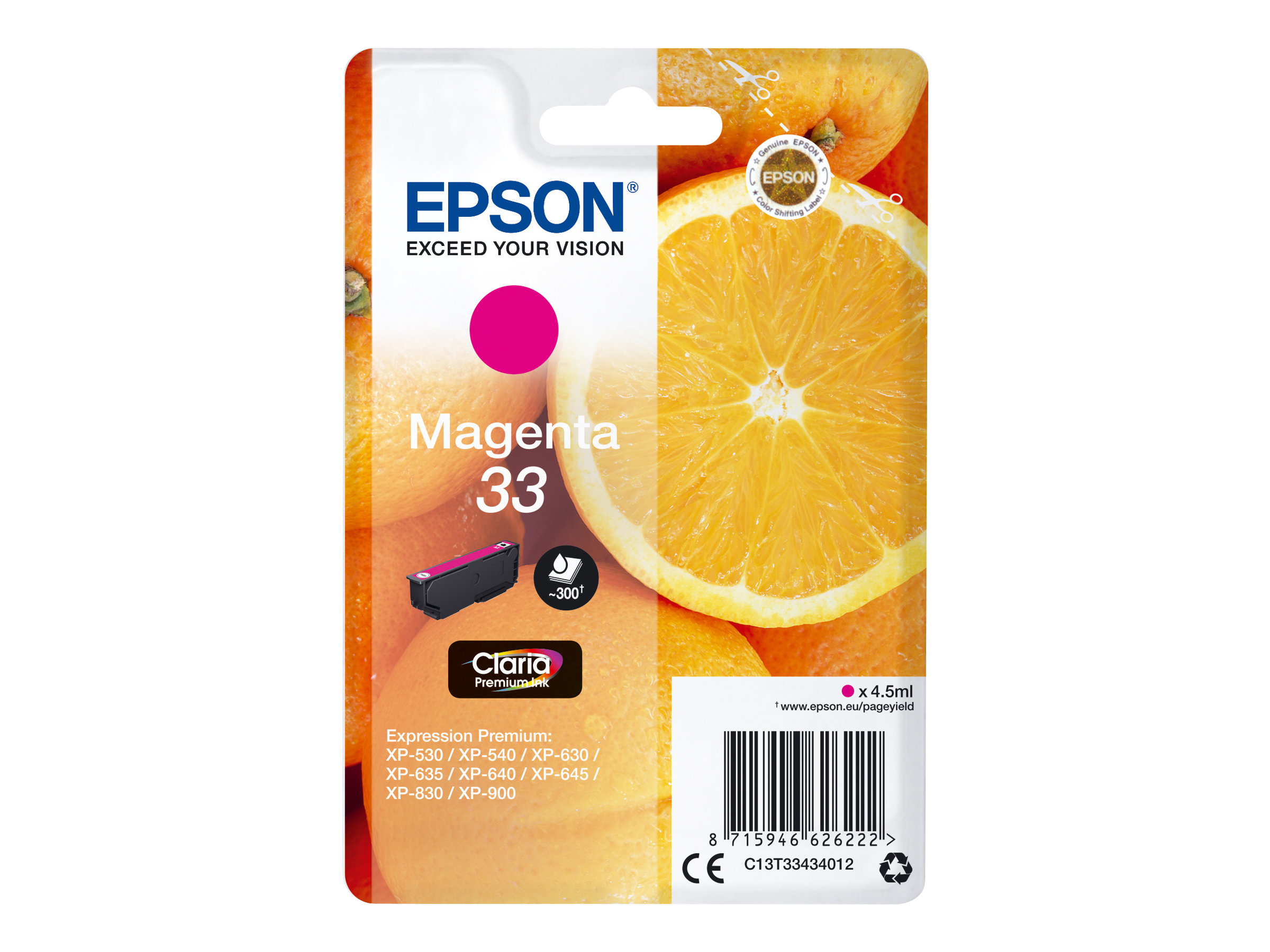 Epson 33 - 4.5 ml - Magenta - original - Blisterverpackung
