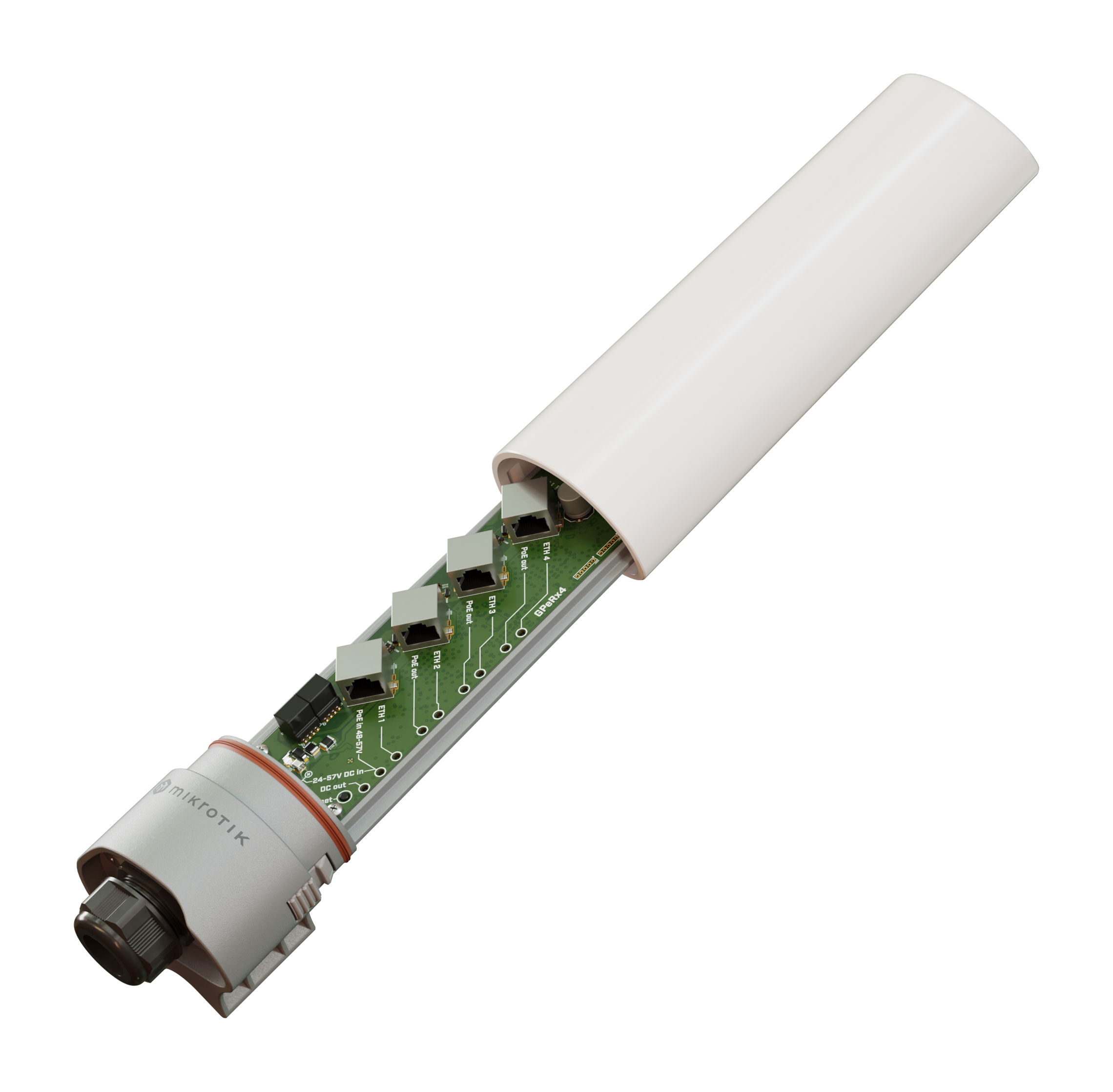 MikroTik GPeRx4 - Netzwerkextender - 1GbE - 1000Base-T, 100Base-TX, 10Base-T, Ansicht 2