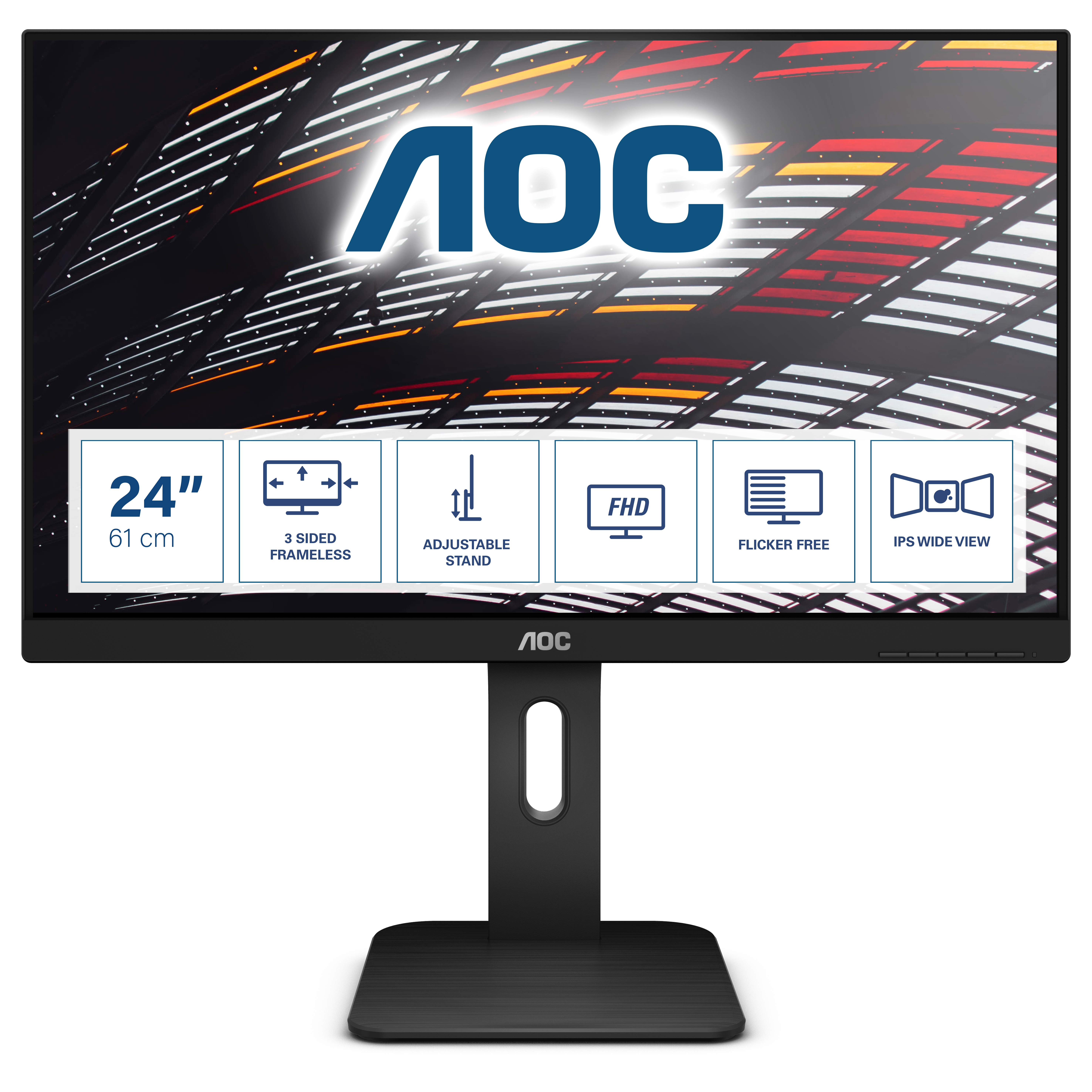 AOC P1 X24P1, 61 cm (24&quot;), 1920 x 1200 Pixel, WUXGA, LED, 4 ms, Schwarz