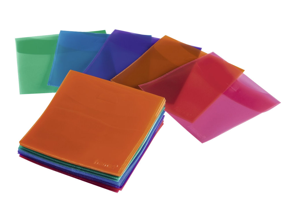 Hama CD-/DVD-Hülle - Blau, Rot, grün, orange, violett (Packung mit 50), Ansicht 3
