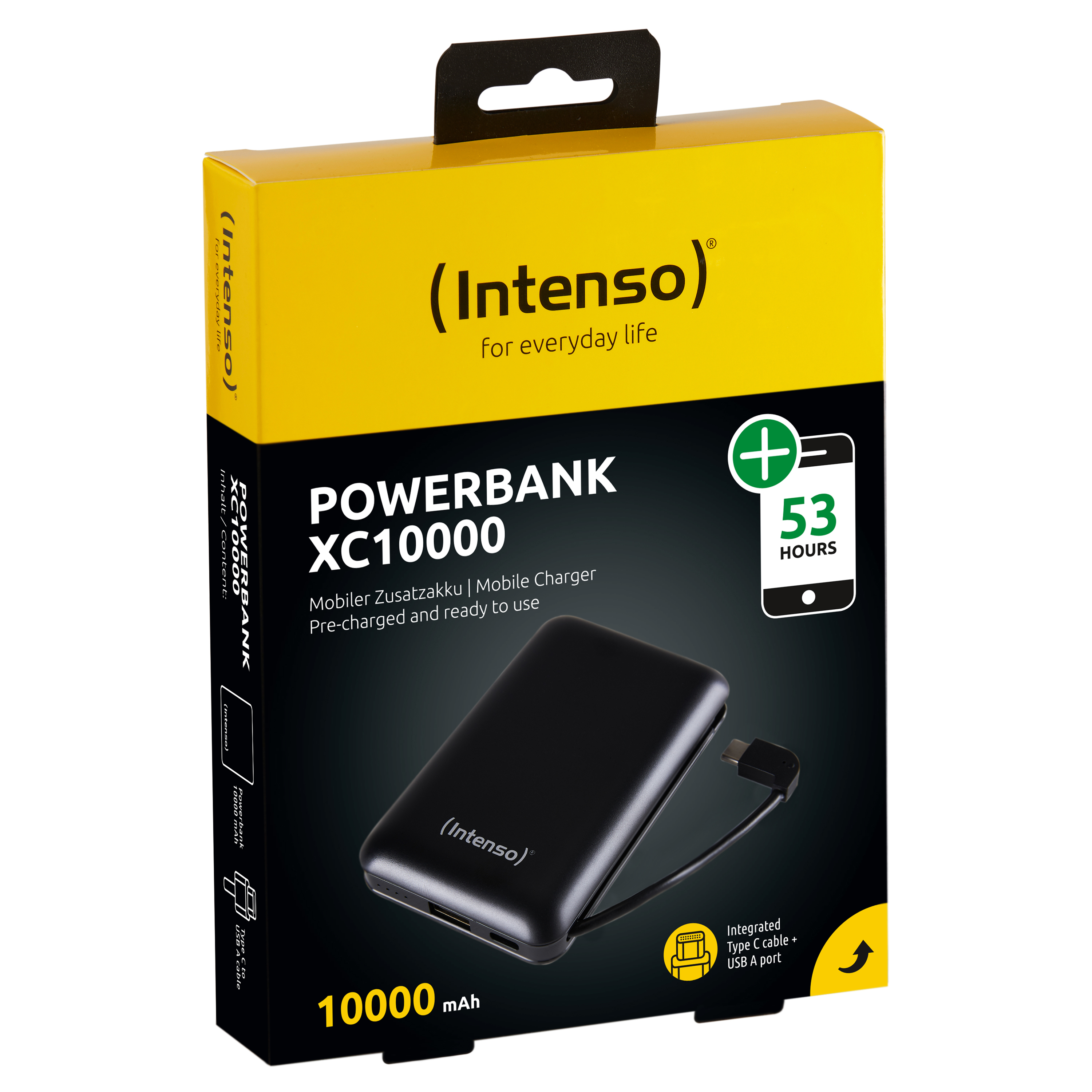 Intenso XC10000 - Powerbank - 10000 mAh - 3 A - 2 Ausgabeanschlussstellen (USB, USB-C), Ansicht 2