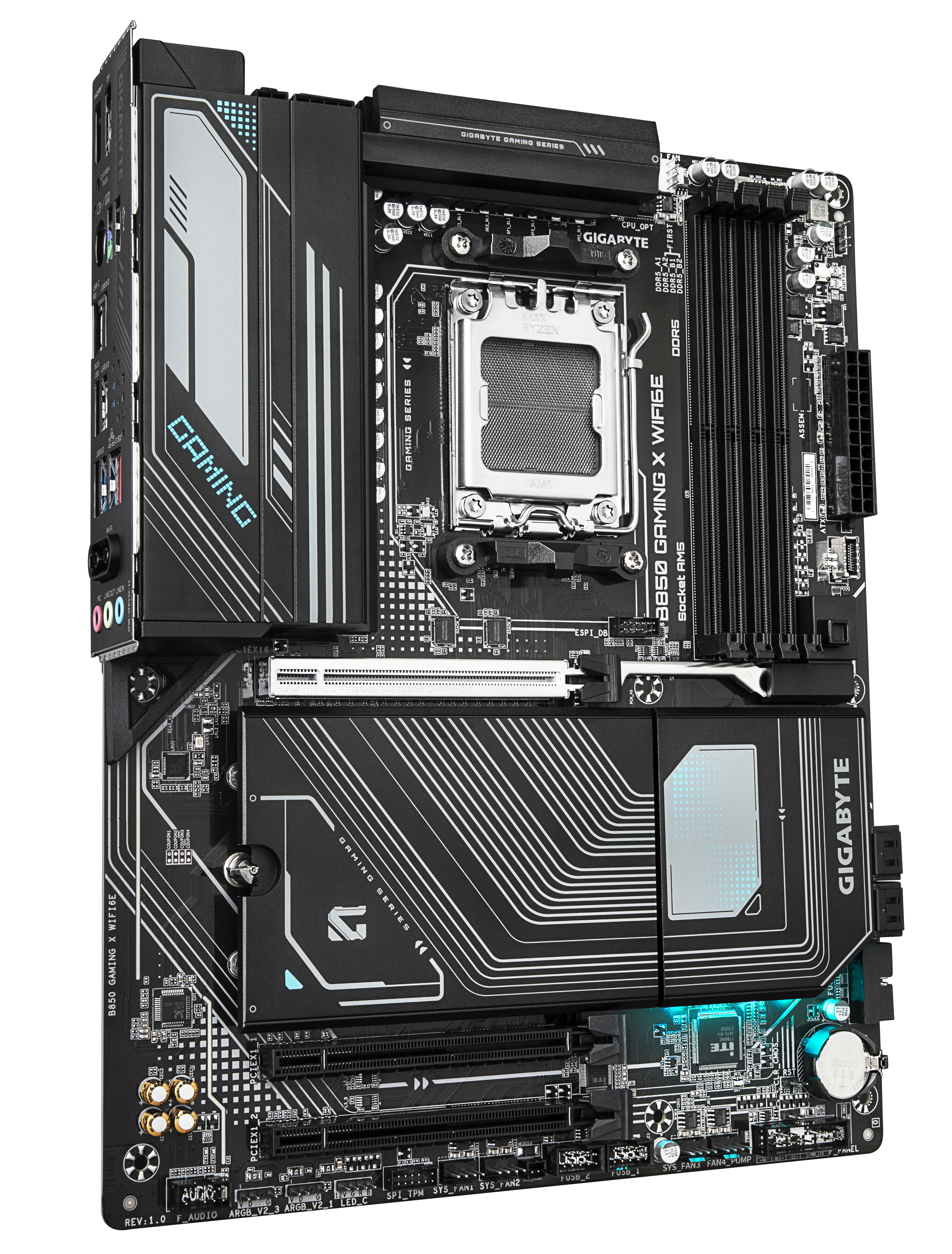 Gigabyte B850 GAMING X WIFI6E ATX Mainboard - AM5 - DDR5, Ansicht 3
