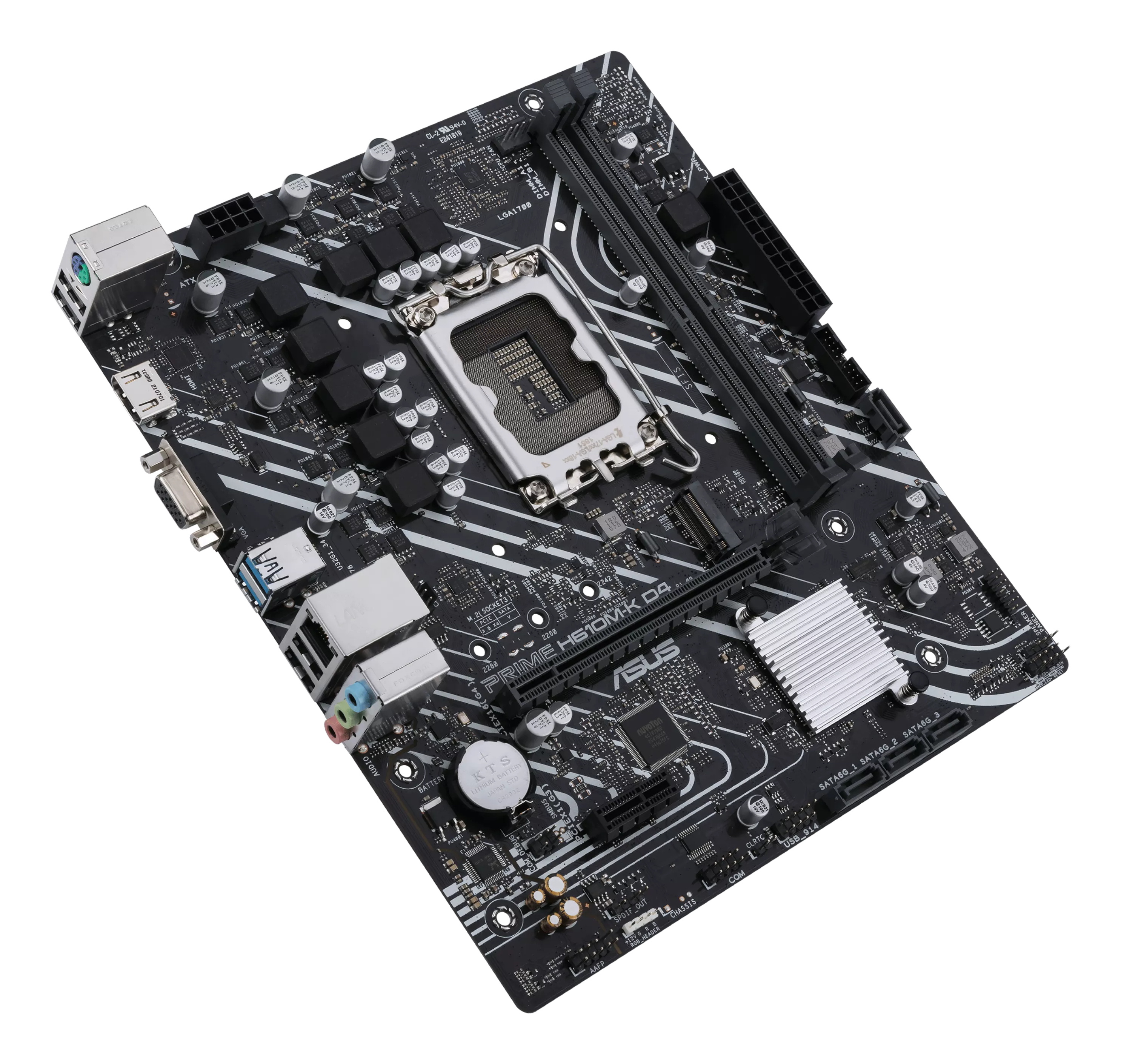 ASUS PRIME H610M-K D4 - Motherboard - micro ATX - LGA1700-Sockel - H610 Chipsatz, Ansicht 2