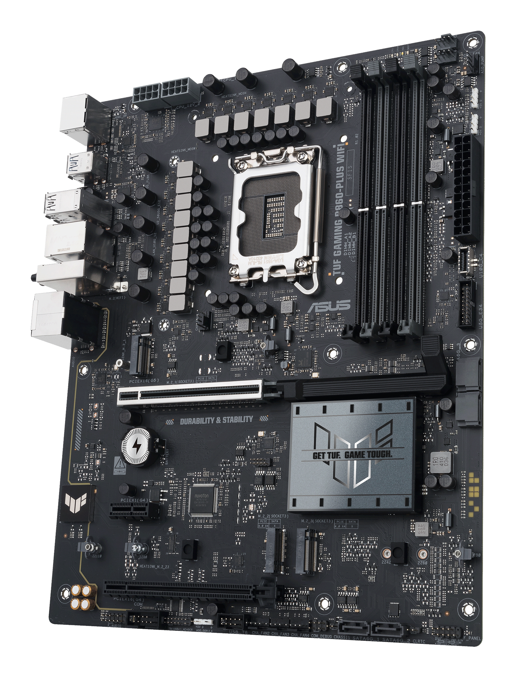 ASUS TUF GAMING B860-PLUS WIFI - Motherboard - ATX - LGA1851-Sockel - B860 Chipsatz - Onboard-Grafik (CPU erforderlich), Ansicht 4