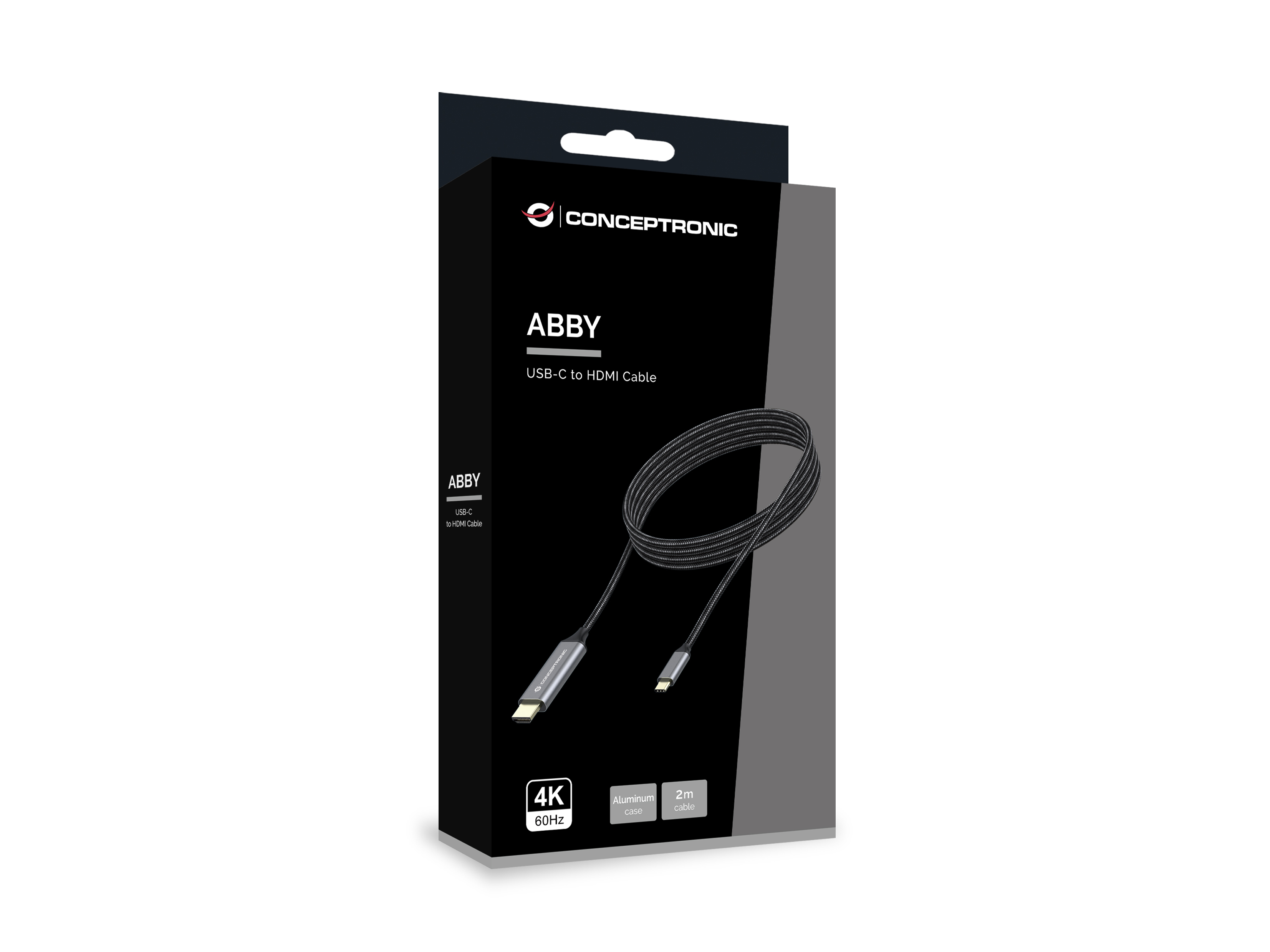 Conceptronic USB-C zu HDMI-Kabel - Male to Male - 4K 60Hz - 2 m - USB Typ-C - HDMI - Männlich - Männlich - Gerade, Ansicht 3