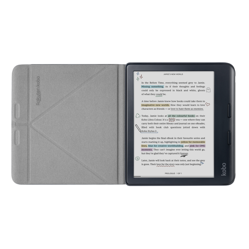 Kobo Libra SleepCover - Flip-Hülle für eBook-Reader - Schwarz - N428-AC-BK-E-PU, Ansicht 3