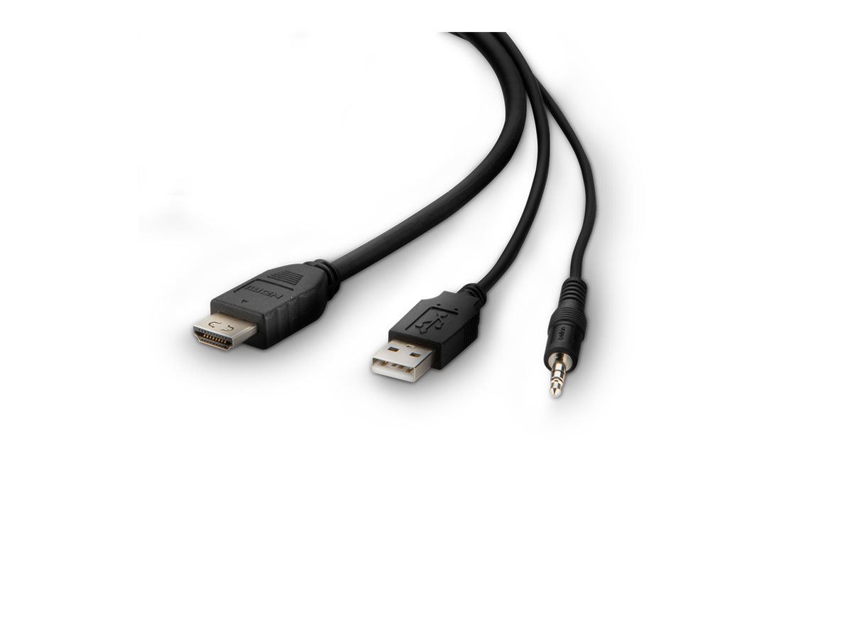 Belkin Secure KVM Combo Cable - Video- / USB- / Audio-Kabel - TAA-konform - USB, Mini-Stecker, HDMI (M)