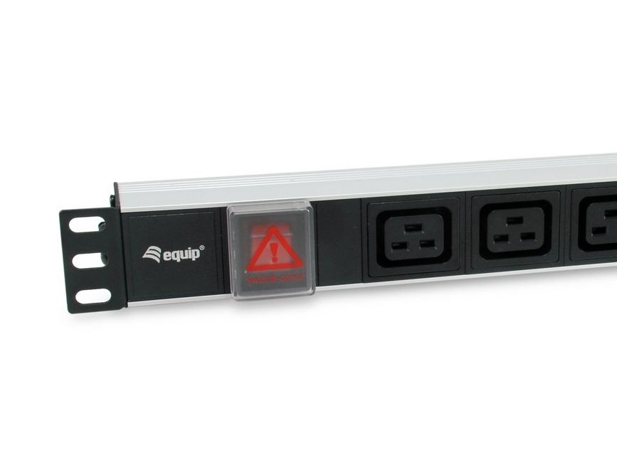 Equip 19 Steckdosenleiste IEC C20->6xIEC C19+Switch Alu. - Steckdosenleiste, Ansicht 3