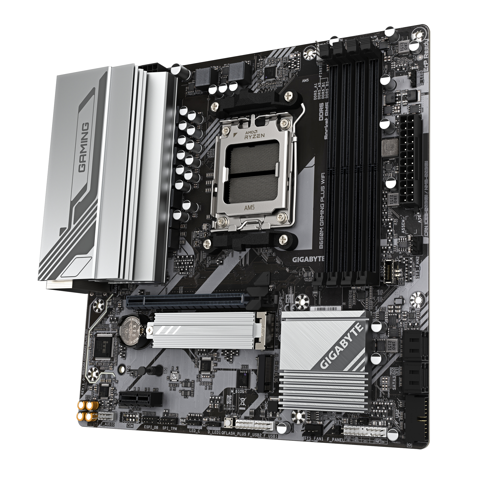 Gigabyte B650M Gaming Plus WF B650 AM5 mATX DDR5 - AMD Sockel AM5 (Ryzen Zen4) - Micro/Mini/Flex-ATX, Ansicht 4