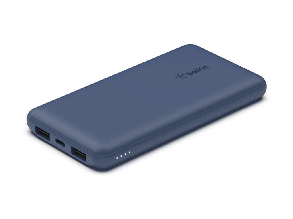 Belkin BoostCharge - Powerbank - 10000 mAh - 18 Watt - 3 Ausgabeanschlussstellen (2 x USB, 24 pin USB-C) - blau, Ansicht 5