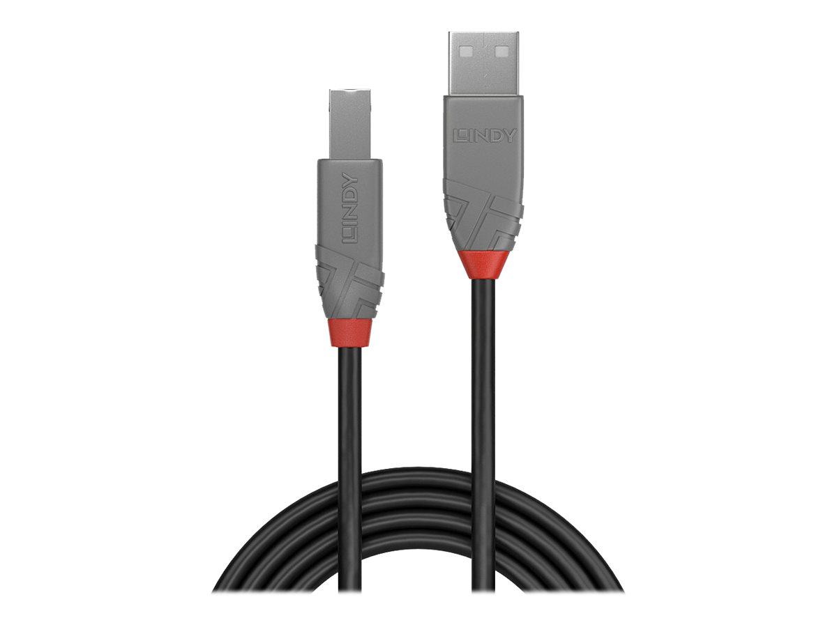 Lindy Anthra Line - USB-Kabel - USB (M) zu USB Typ B (M) - USB 2.0 - 50 cm - rund