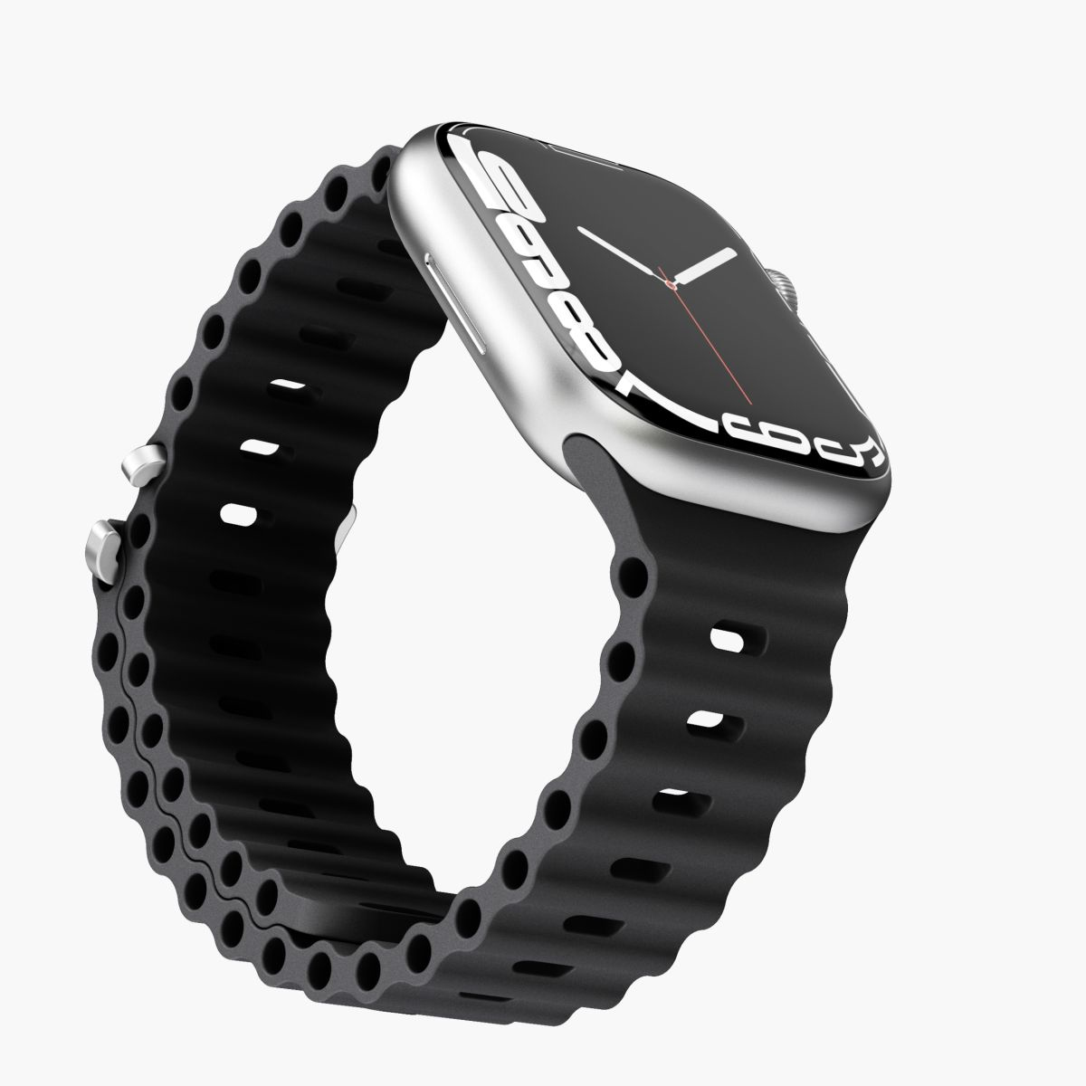 Vonmählen Wave Band - Band - Smartwatch - Schwarz - Apple - Apple Watch 38 mm | 40 mm | 41 mm - Silikon, Ansicht 2