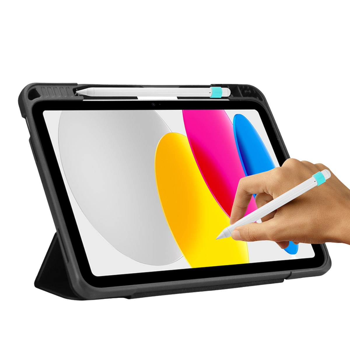 DEQSTER Rugged MAX Case 10.9 - für iPad 10te Gen. - Schutzhülle - starker Schutz - Robust - transparente Rückseite, Ansicht 4