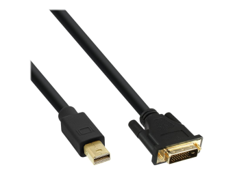 InLine Mini DisplayPort zu DVI Konverter Kabel - schwarz - 05m