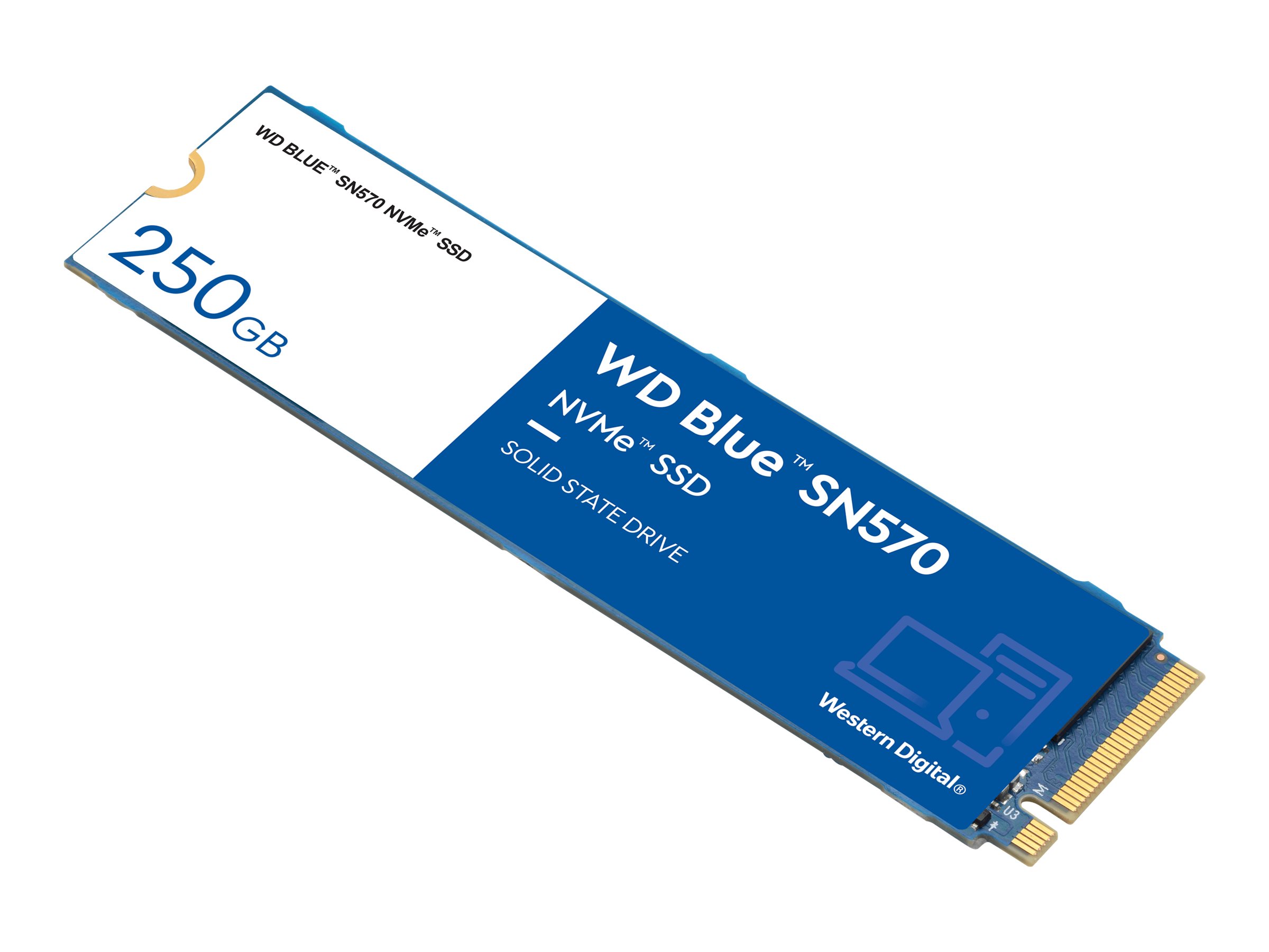 WD Blue SN570 NVMe SSD WDS250G3B0C - 250 GB SSD - intern - M.2 2280 - PCI Express 3.0 x4 (NVMe)