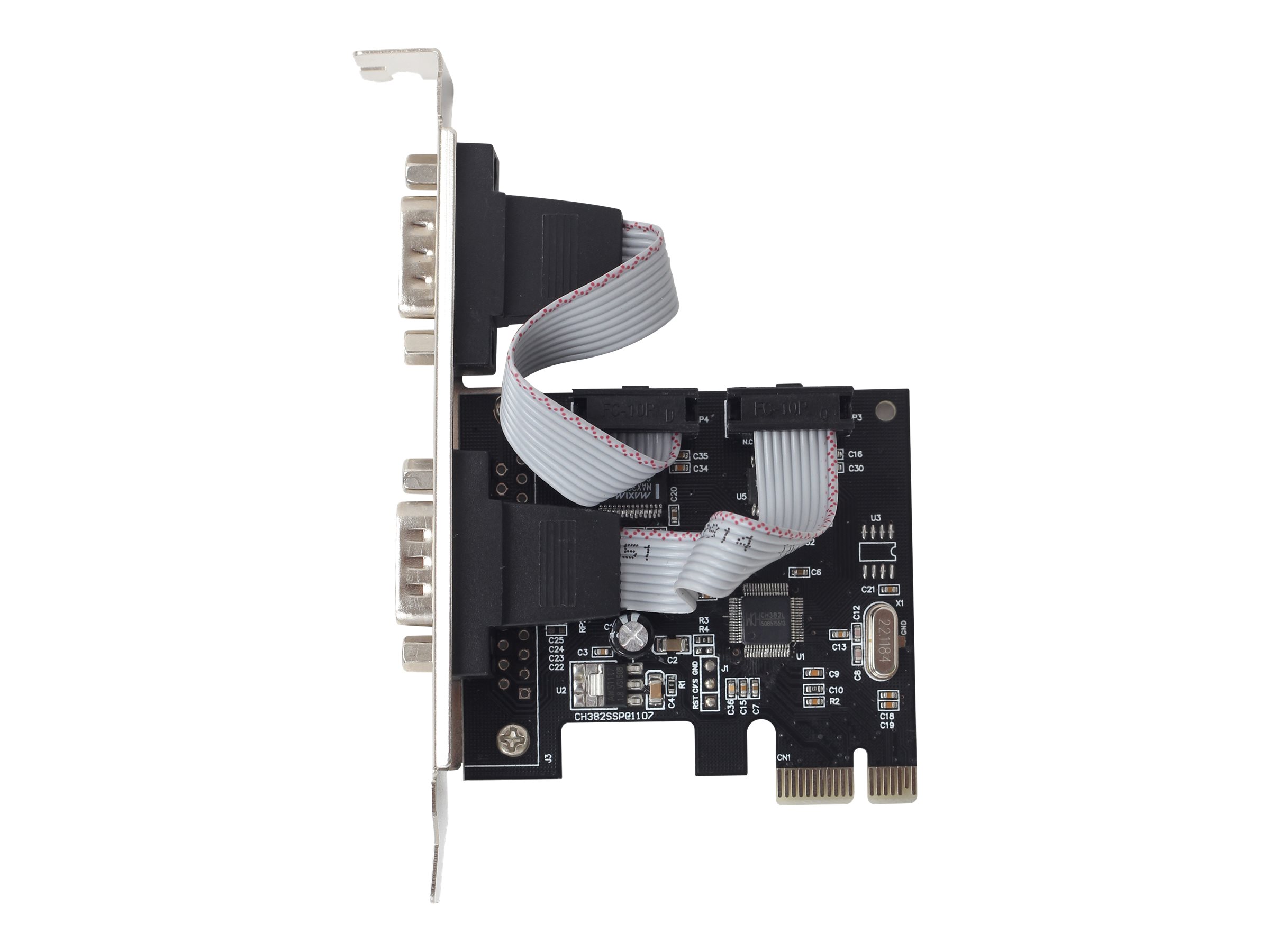 Gembird SPC-22 - PCIe - Seriell - Niedriges Profil - PCIe 1.1 - RS-232 - Schwarz, Ansicht 3