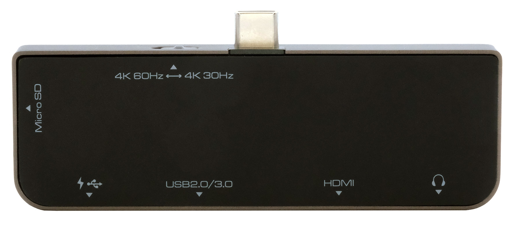 Exsys EX-1222HM - Kabelgebunden - USB 3.2 Gen 1 (3.1 Gen 1) Type-C - 87 W - Anthrazit - MicroSD (TransFlash) - MicroSDH, Ansicht 2