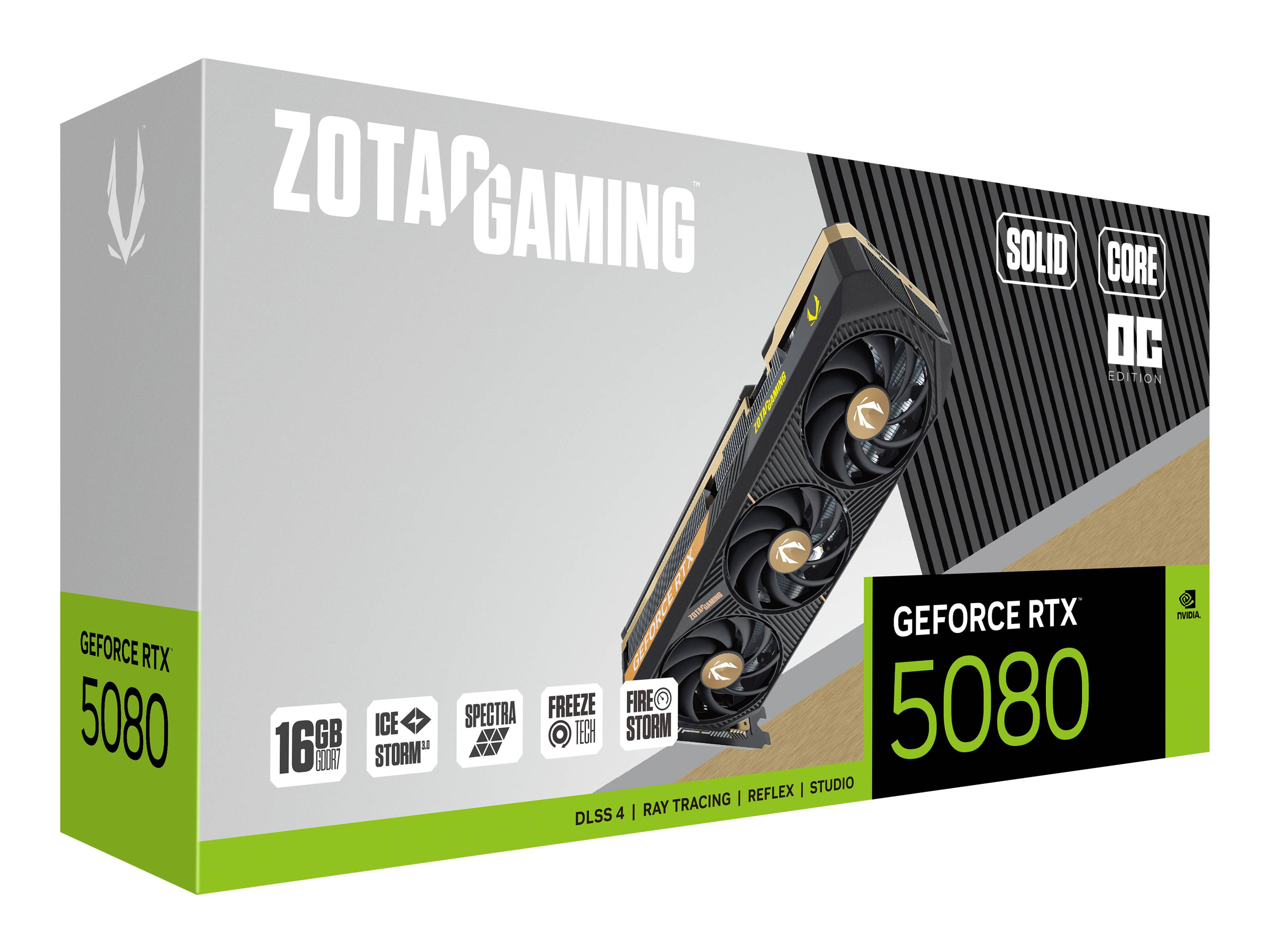 ZOTAC RTX 5080 Solid Core OC 16GB GDDR7 HDMI 3xDP, Ansicht 4